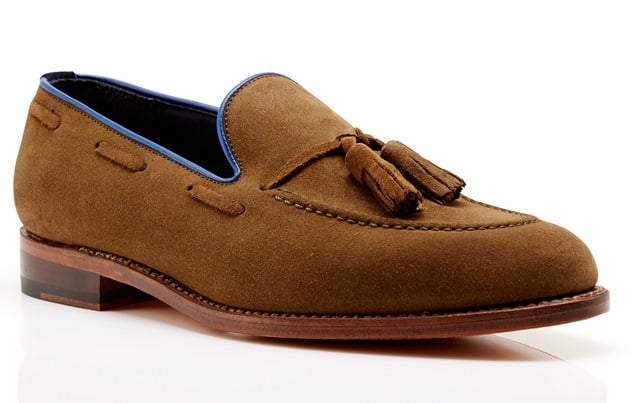 Kimber-Shoes brown suede tassel loafers
