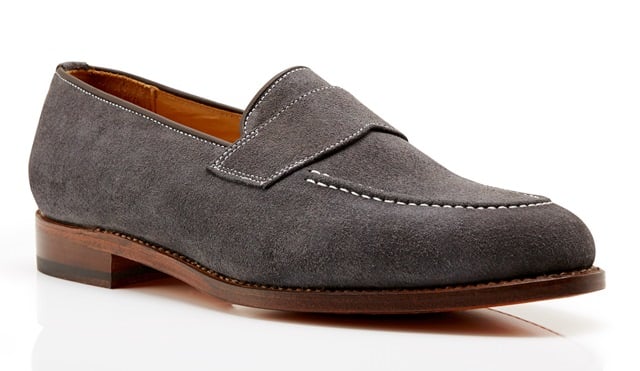 Kimber-Shoes grey suede loafers