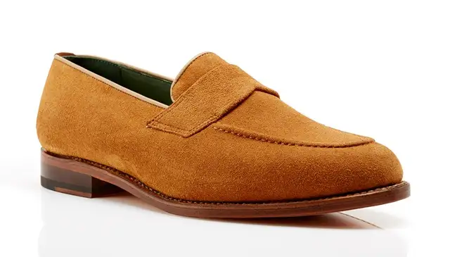 Kimber-Shoes tan suede loafers