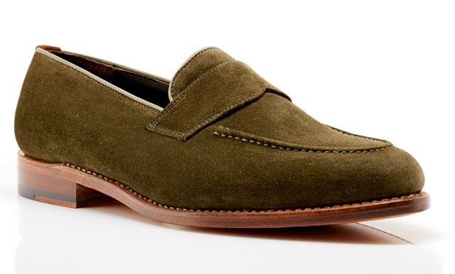 Kimber-Shoes grey suede loafers