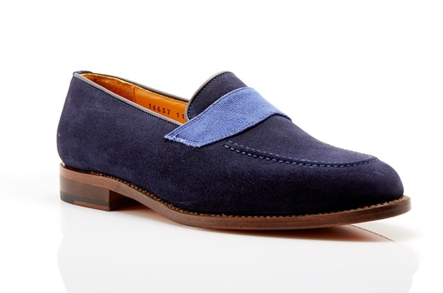 Kimber-Shoes blue suede loafers