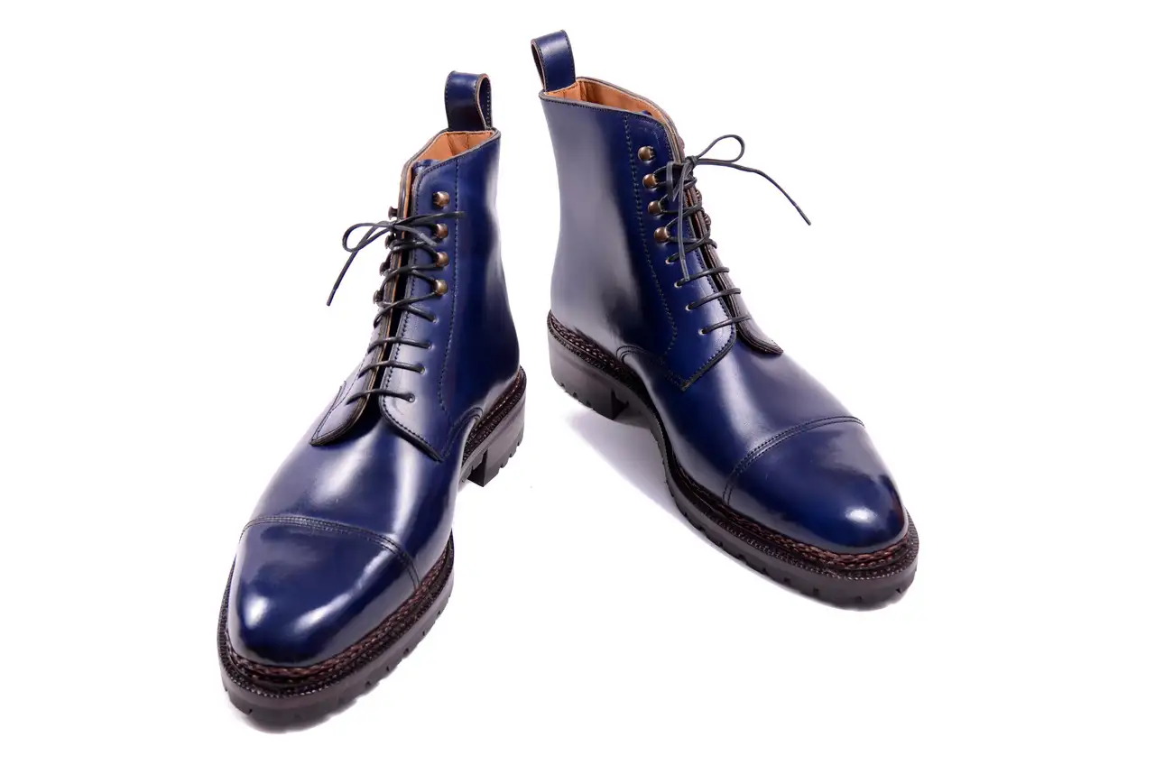 Meermin blue derby boots