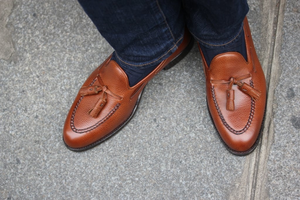 Grained Leather Loafers by Septieme Largeur