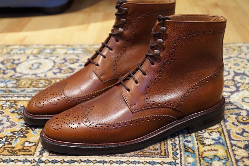 The Holman brogue boot. (but the actual one will come with metal eyelets on all holes)