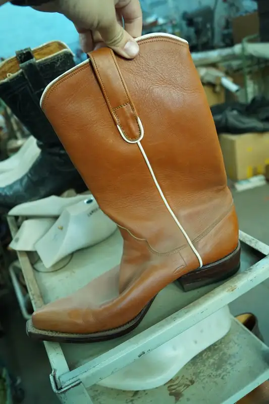 The first boots he ever made