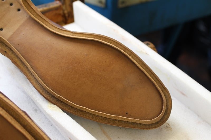 The making of a closed channel, photo courtesy of readsfootwear.co.uk