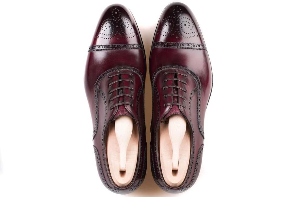 Burgundy Brogues by Paolo Scafora