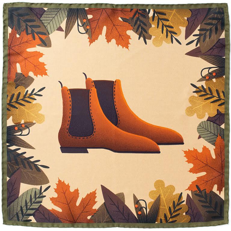 The Shoe Snob x J.FitzPatrick Footwear x R.Culturi - Pocket Squares in Shoe Settings