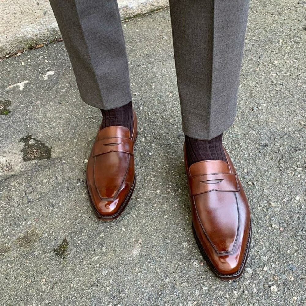 Crockett and Jones penny loafers
