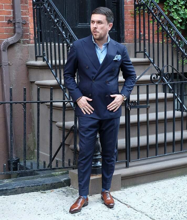My Style - Brown Shoes and Blue Suits