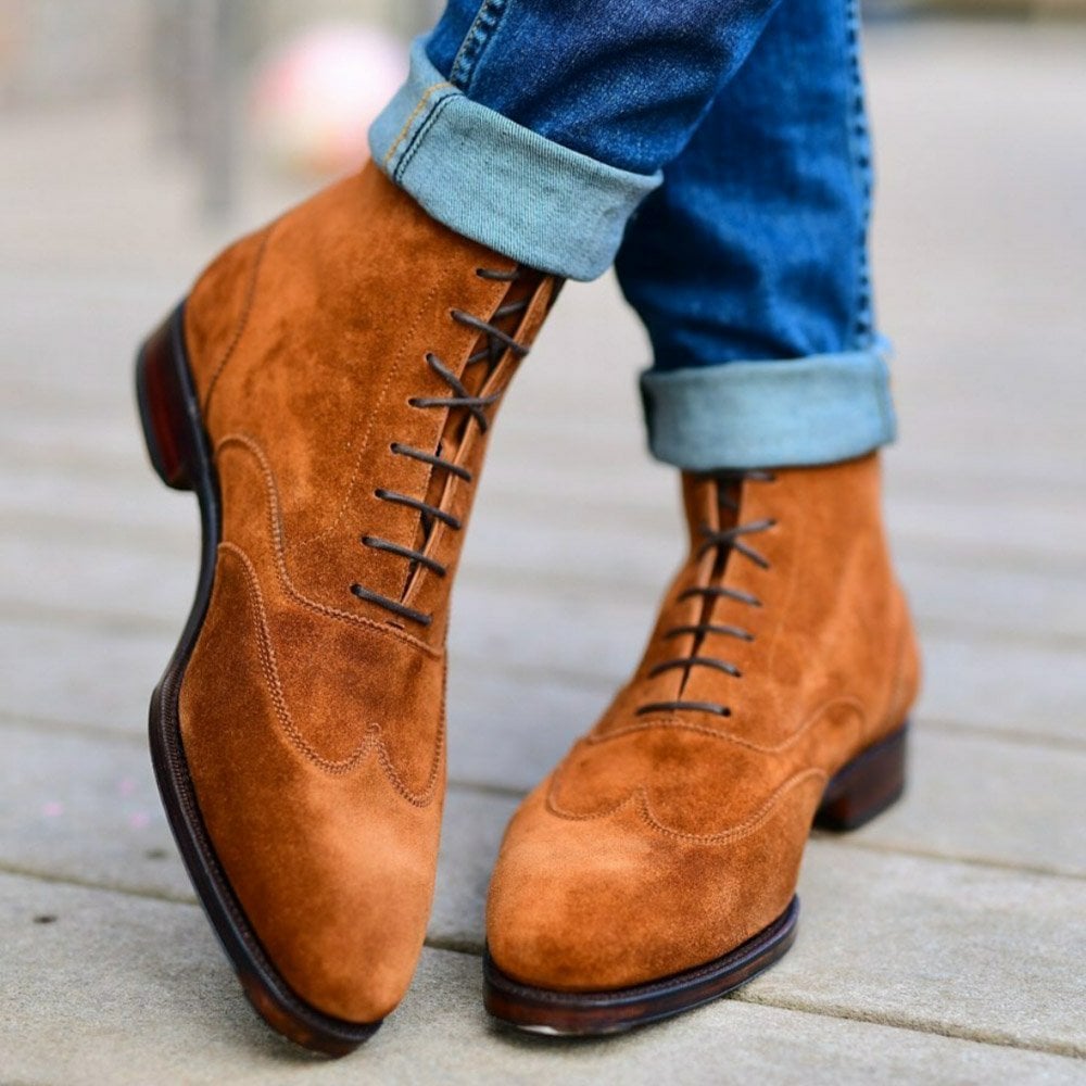 All Suede Lace Boots - Carmina