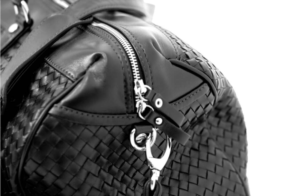 J.FitzPatrick - New Braided Leather Weekender Bag