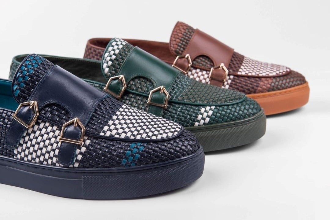 Marc Nolan Shoes – Woven Monkstrap Sneakers