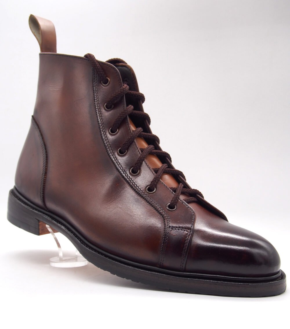 two tone brown burnished Money boots DONS fOOTWEAR