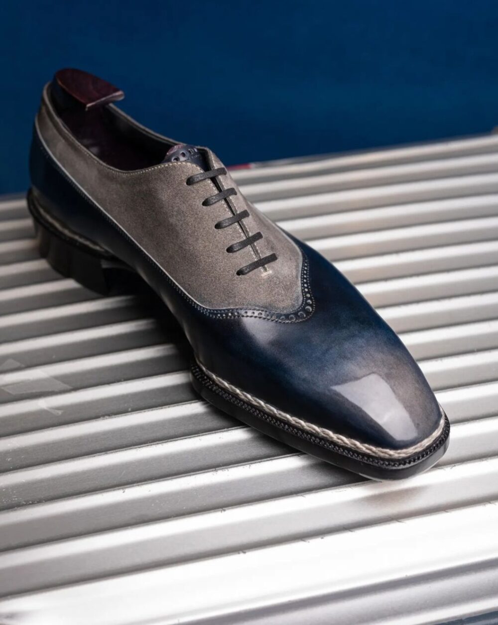 two-toned men's dress shoes