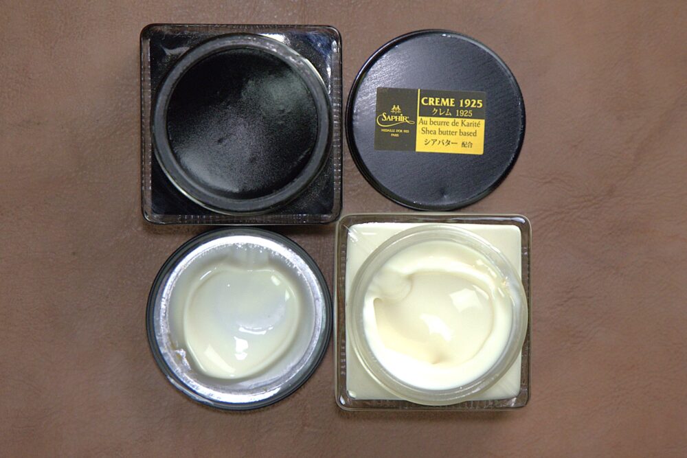 Saphir shoe care: creme pommadier and renovateur
