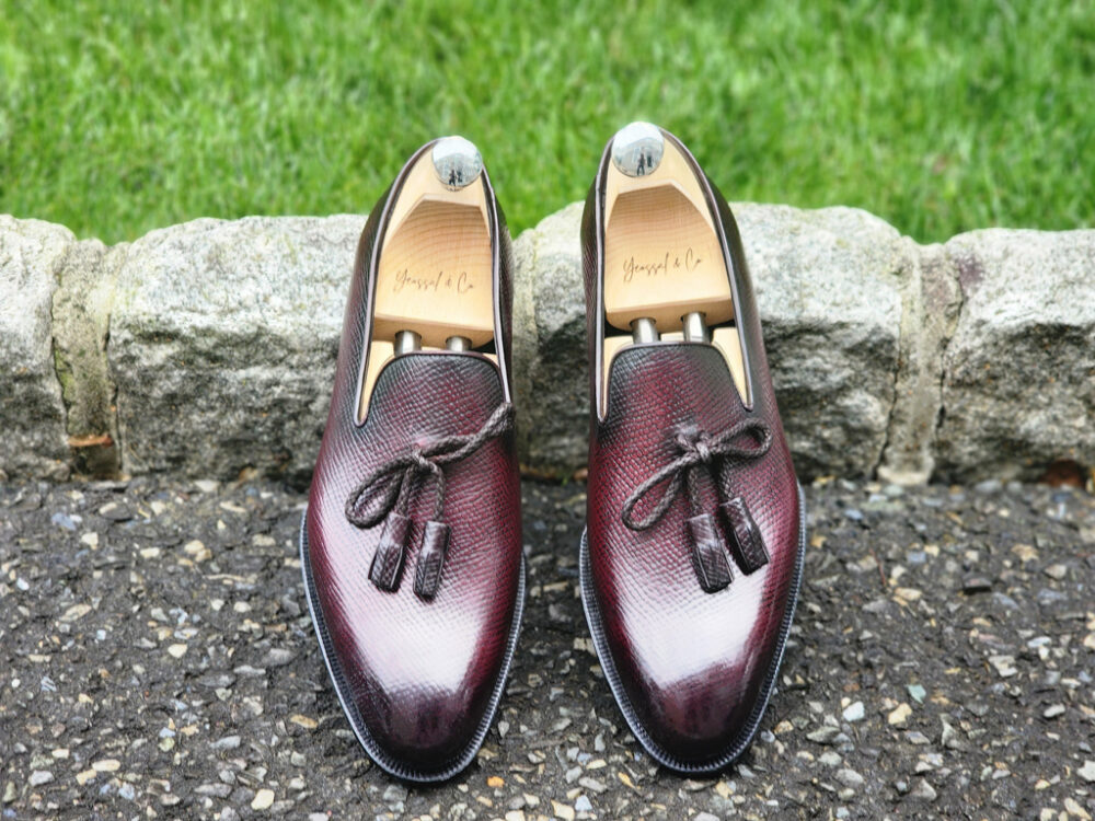 Yeossal's Burgundy Horween Hatchgrain Loafer