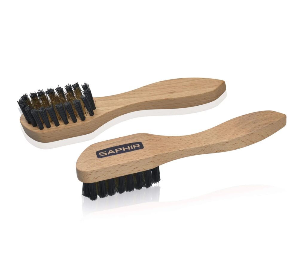 Saphir brass bristle suede brush