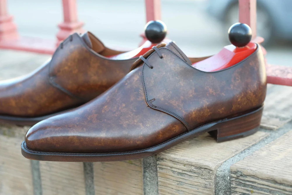 marble patina derby shoes in the J.FitzPatrick Consolidation Sale