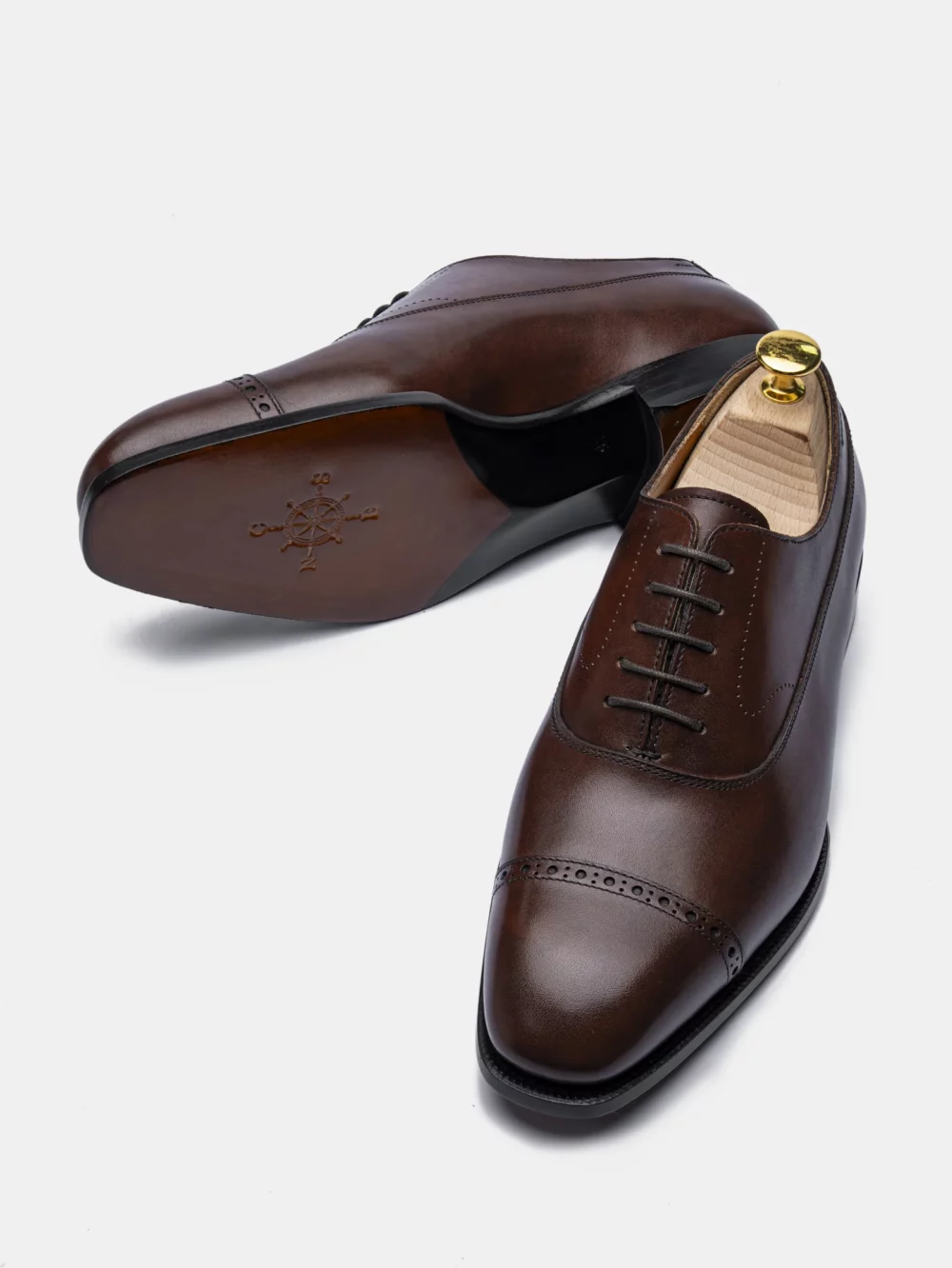 CNES balmoral oxfords in brown leather