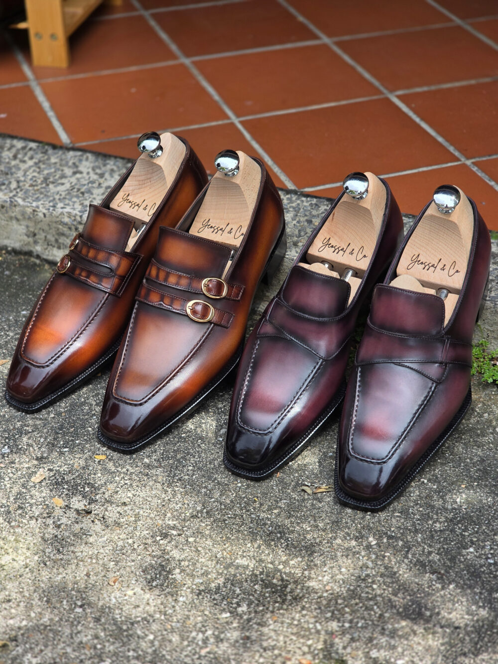 Two pairs of Yeossal loafers