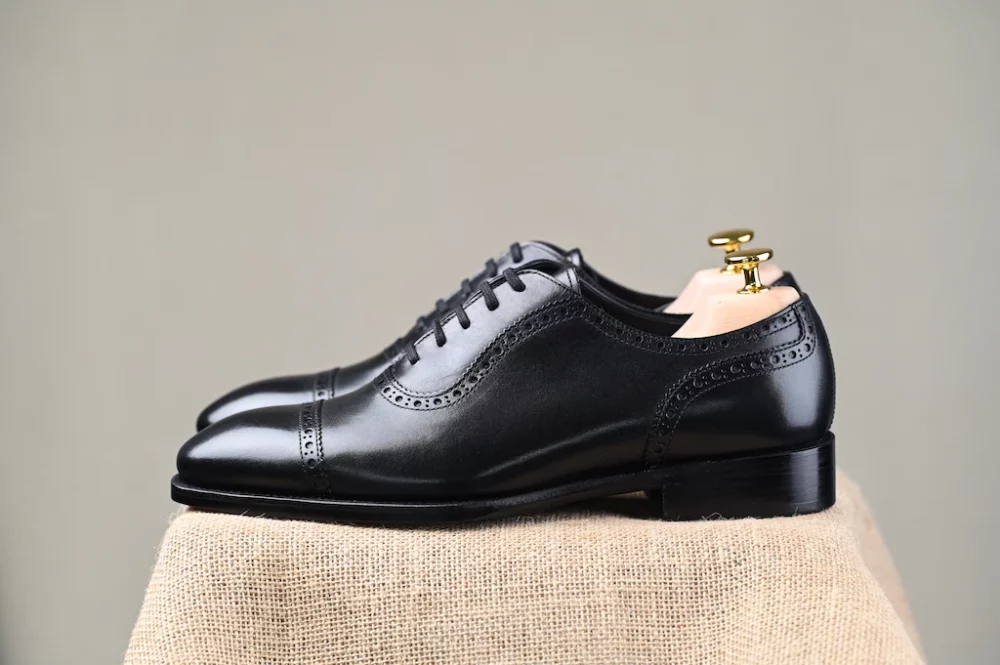Black leather adelaide brogues for the CNES Spring Sale 2026