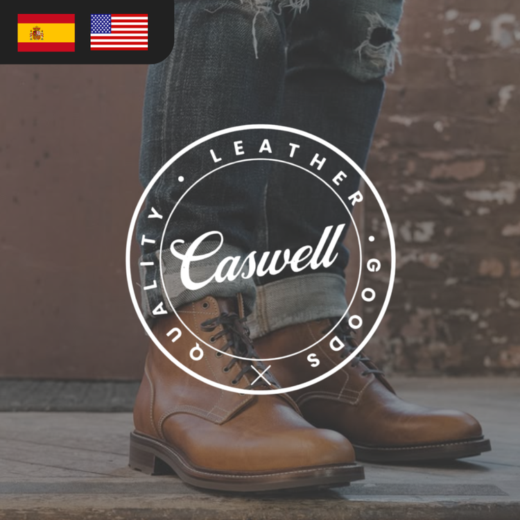 Brown leather boots with a rounded toe and laces, worn with distressed jeans.